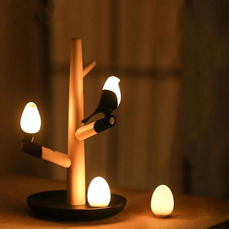 Lampe de nuit style oiseau chinois