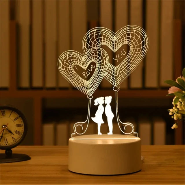 Lampe romantique led 3D