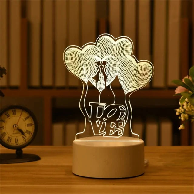 Lampe romantique led 3D