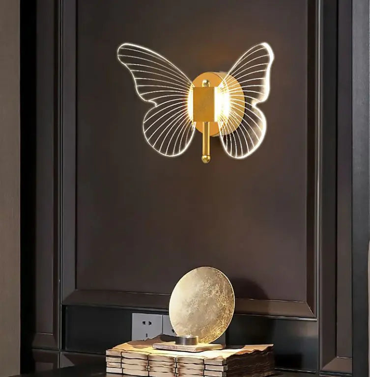 Lampe murale papillon