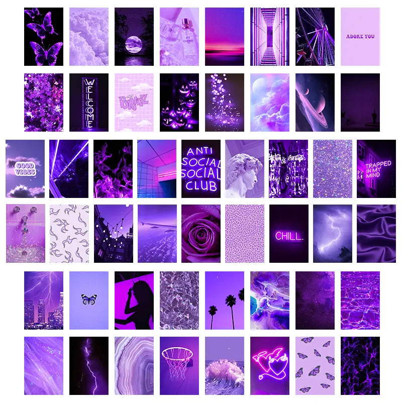 Purple Aesthetic Wall Set