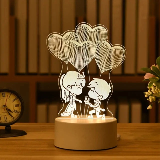 Lampe romantique led 3D