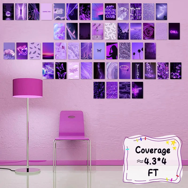 Purple Aesthetic Wall Set