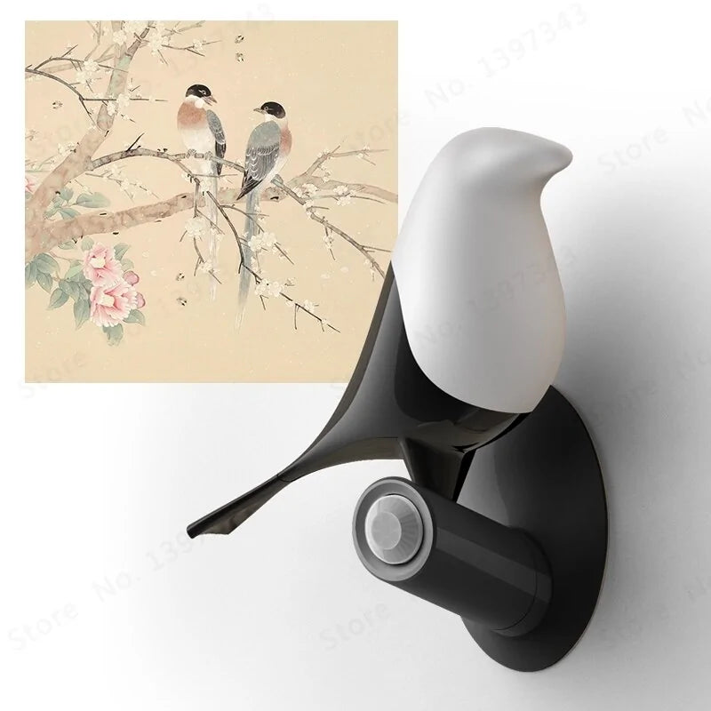 Lampe de nuit style oiseau chinois